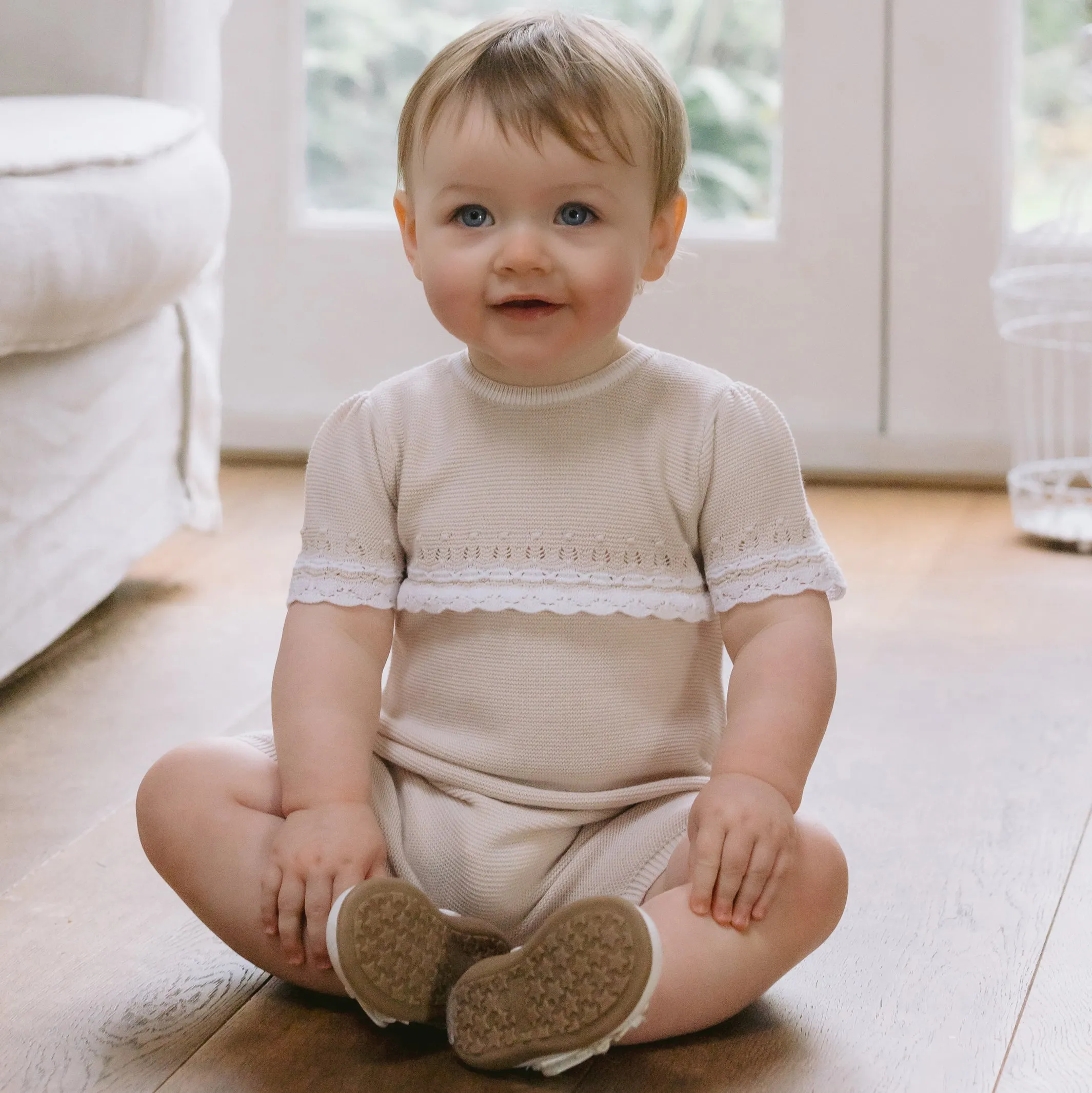 Josie Stone Girls Pretty Knit Romper