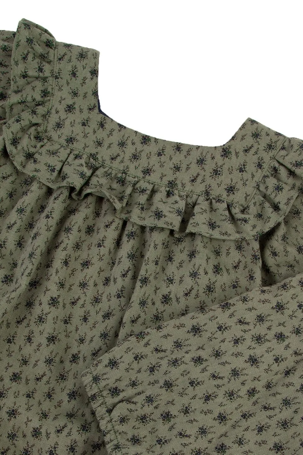 Kaki Ruffle Dress by Tartine Et Chocolat