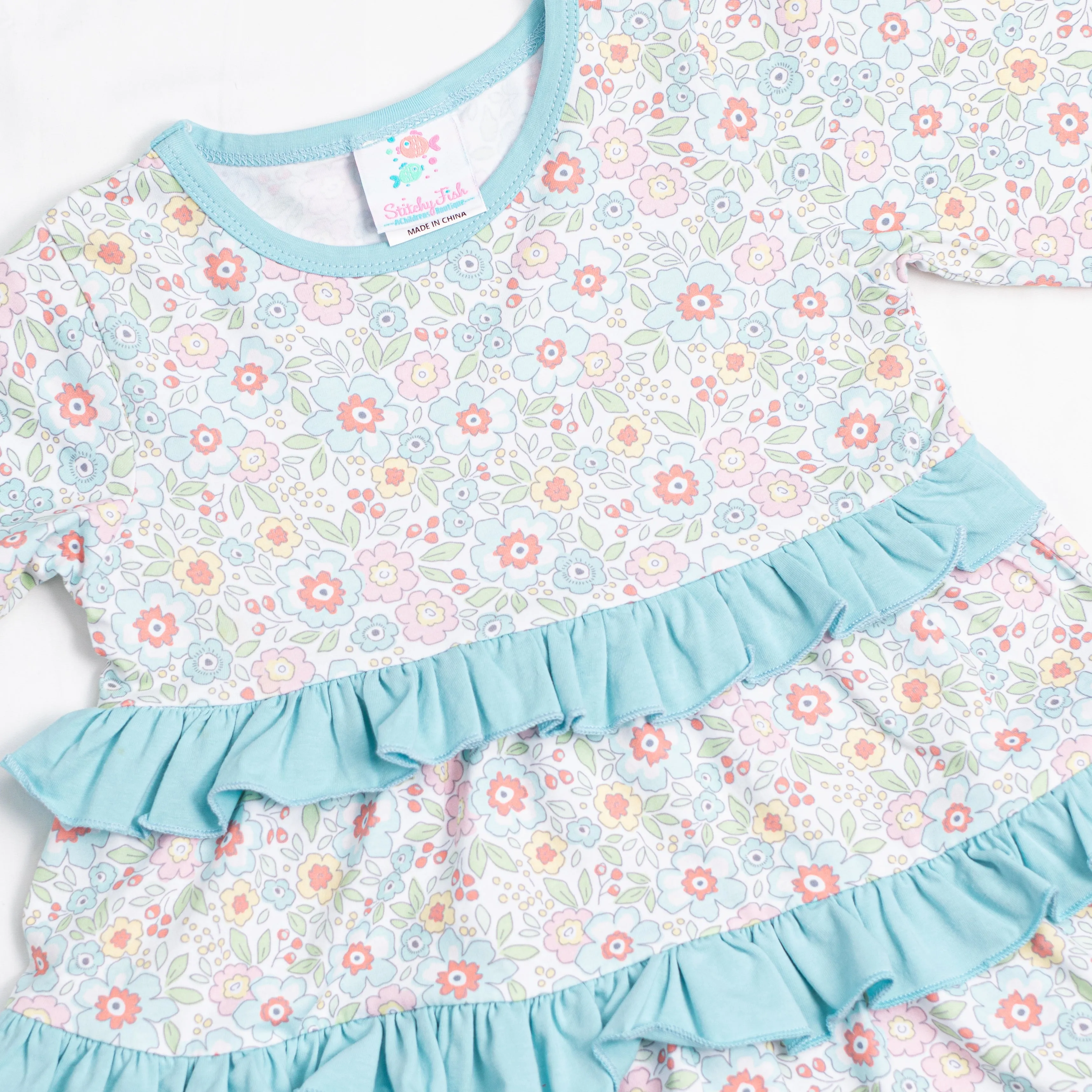 Kaleidoscopic Blossom Dress, Blue