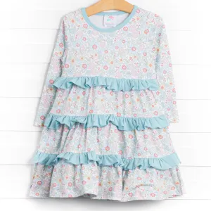 Kaleidoscopic Blossom Dress, Blue