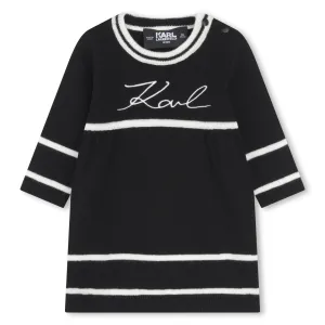 Karl detail black dress by Karl Lagerfeld