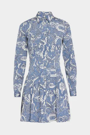 Karmi Dress in Washed Indigo Multi
