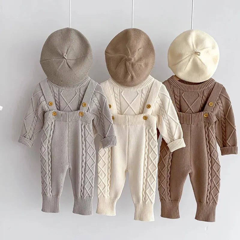 Knitted Top and Overall Set