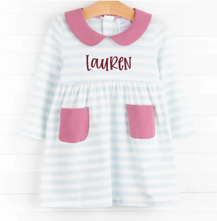 Lauren Dress, Blue Stripe