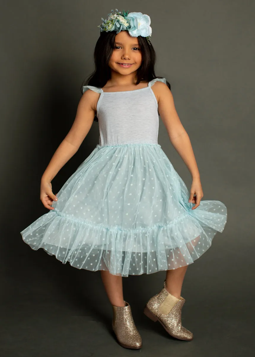 Leigh Dress in Blue Smoke