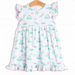 Little Leap Frog Dress, Pink