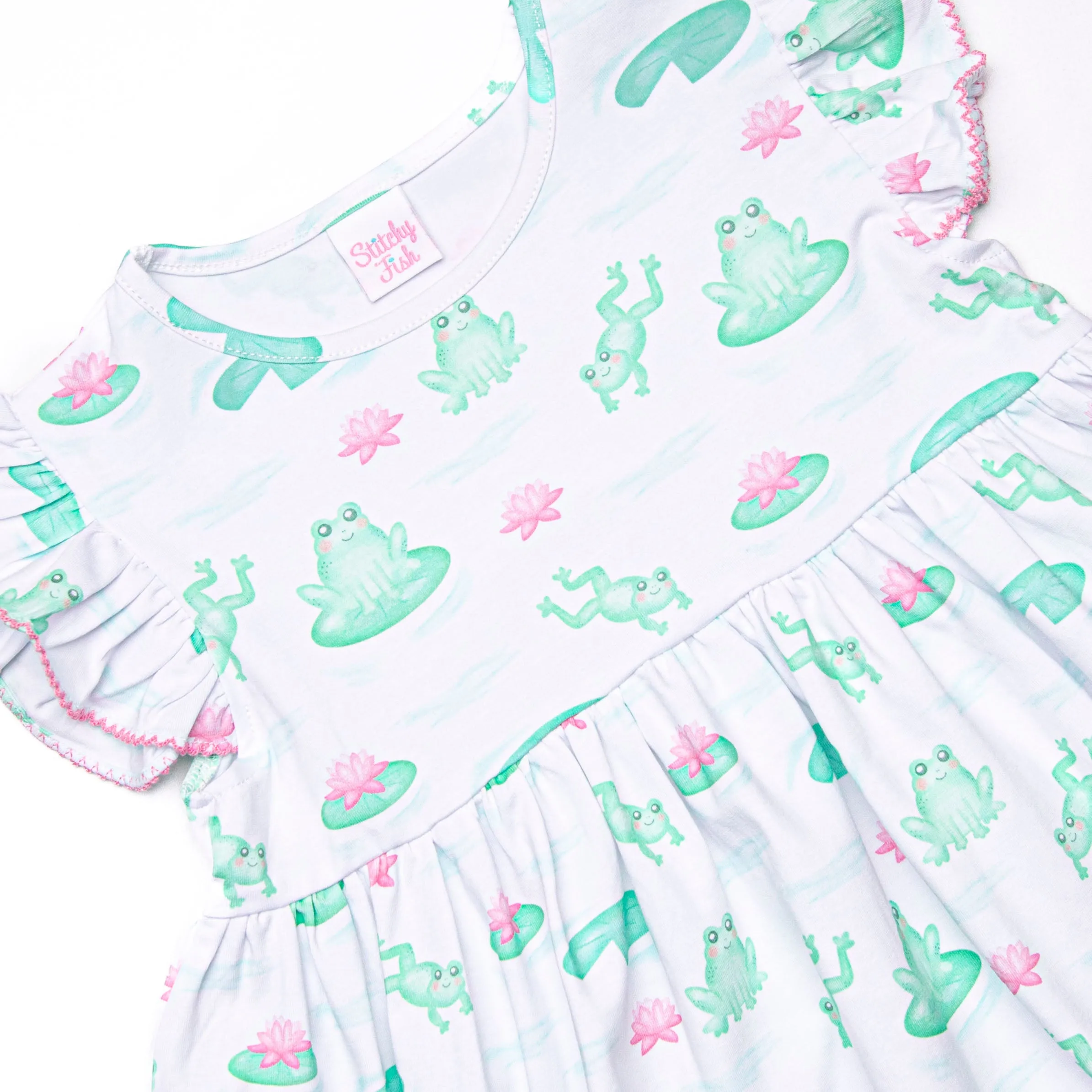 Little Leap Frog Dress, Pink