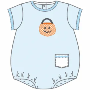 Magnolia Baby Trick or Treat Appliqué Bubble - Blue
