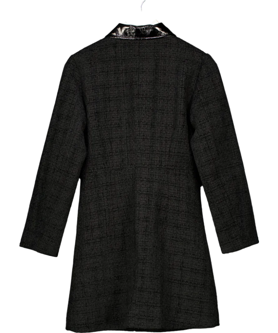 Maje Black Button Down Knit Dress UK 8