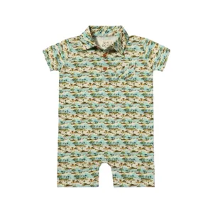 Me & Henry Molokai Romper - Blue Islands