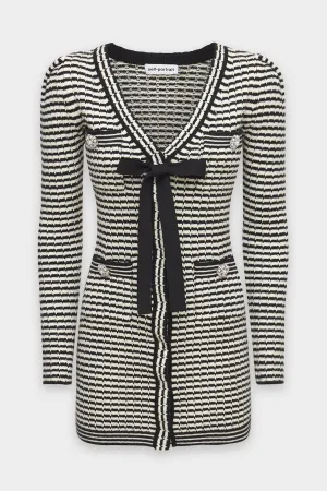 Monochrome Stripe Knit Dress