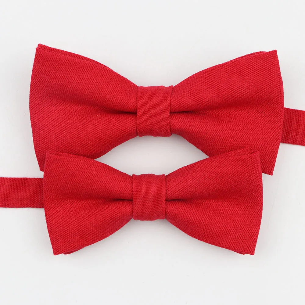 Mr and Master Linen Bow Tie Sets