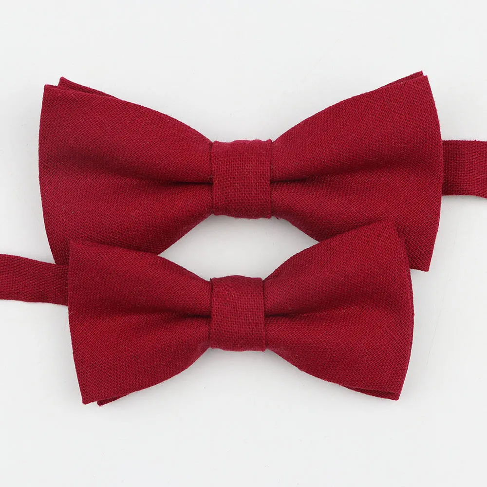 Mr and Master Linen Bow Tie Sets