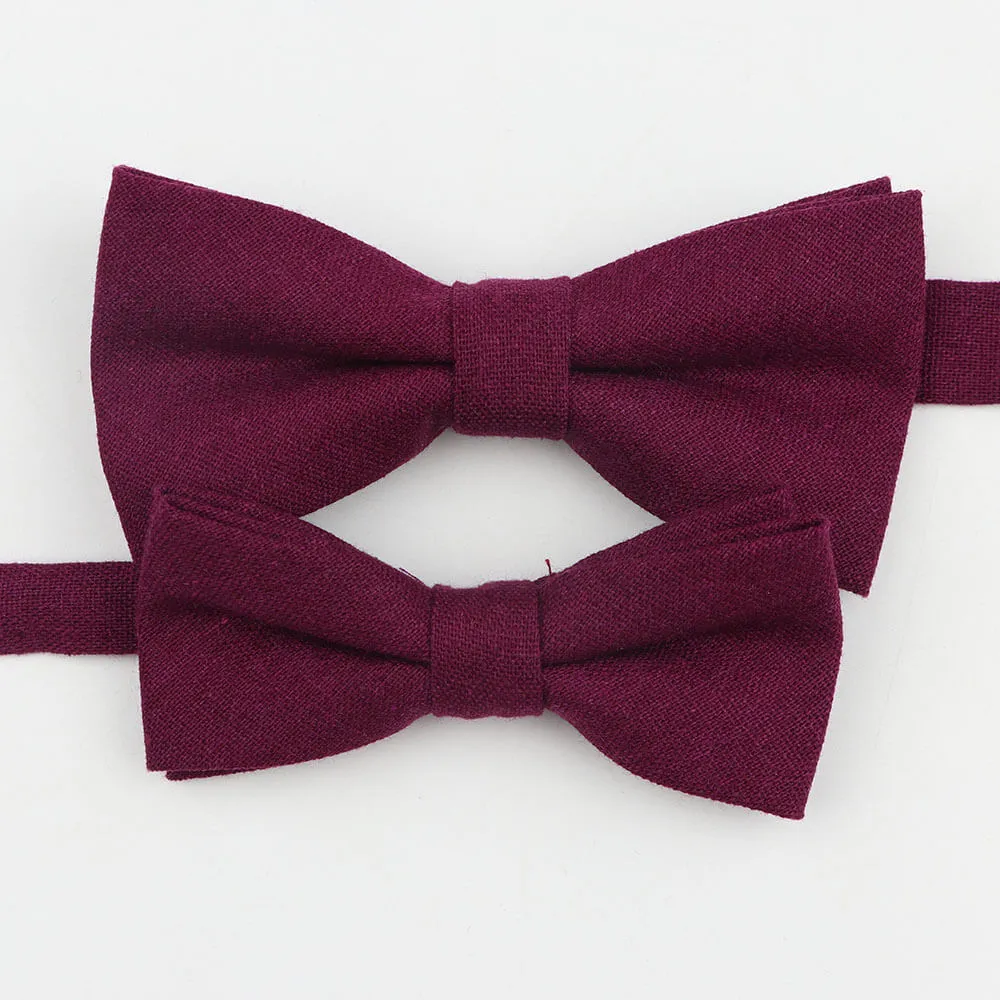 Mr and Master Linen Bow Tie Sets