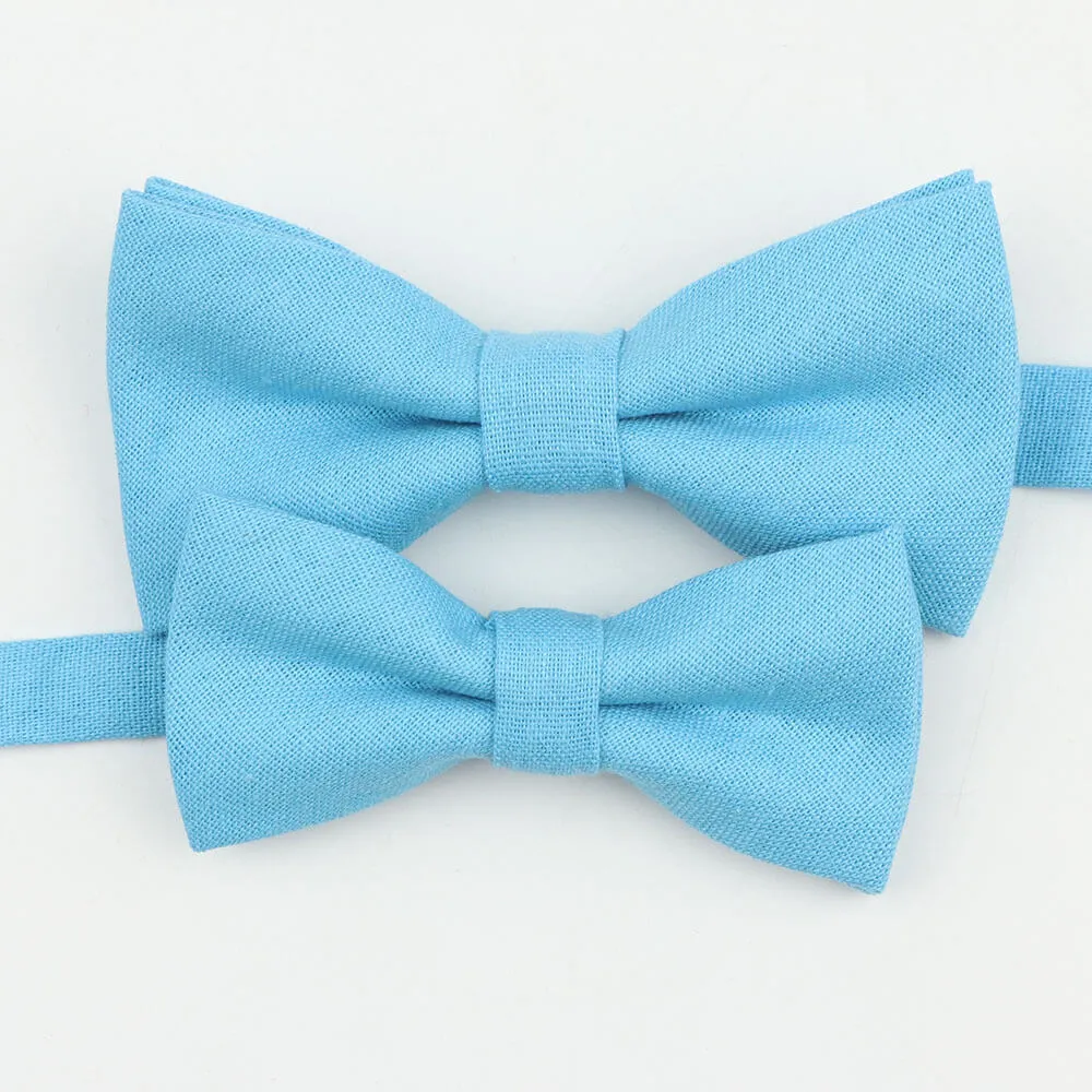 Mr and Master Linen Bow Tie Sets