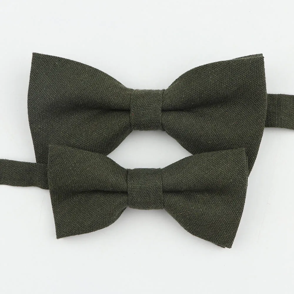 Mr and Master Linen Bow Tie Sets