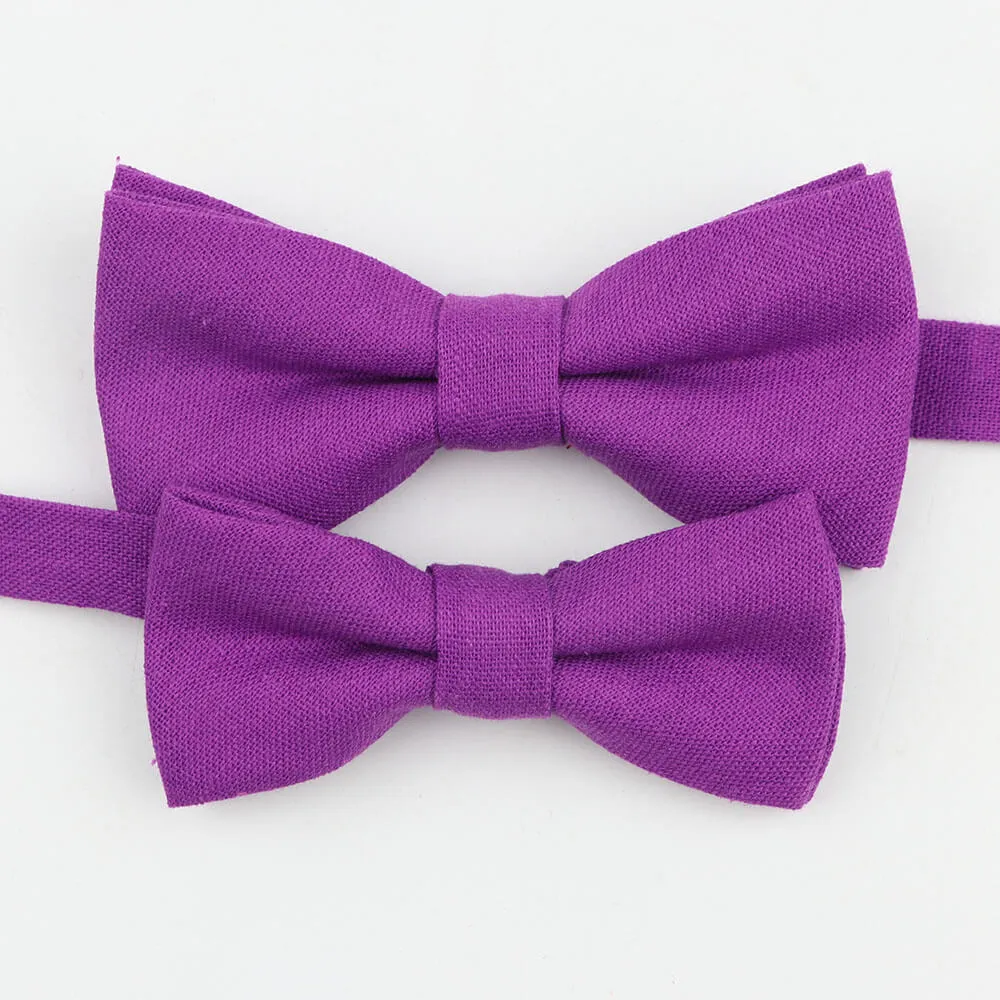 Mr and Master Linen Bow Tie Sets