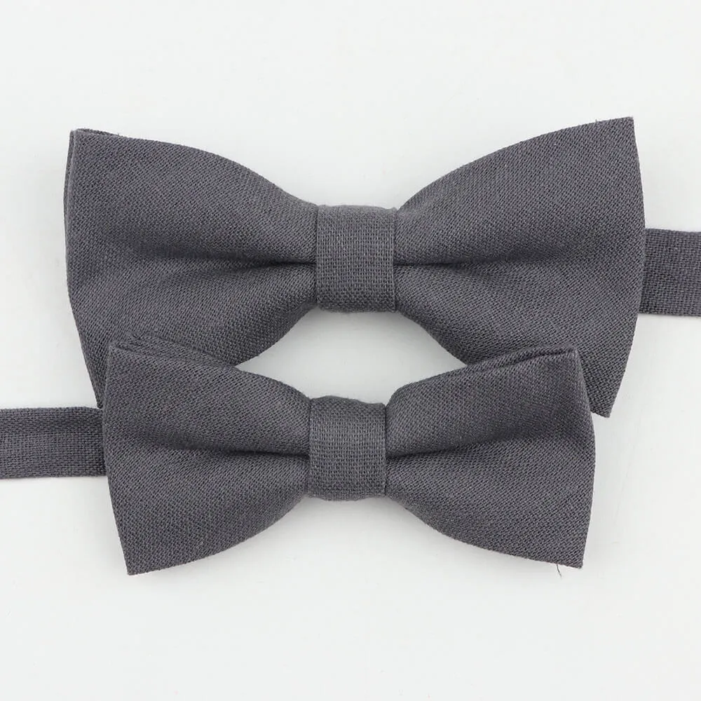 Mr and Master Linen Bow Tie Sets