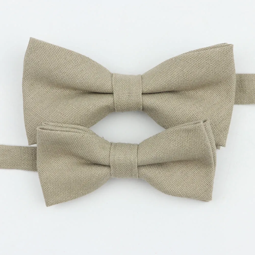 Mr and Master Linen Bow Tie Sets
