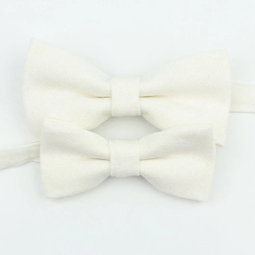 Mr and Master Linen Bow Tie Sets