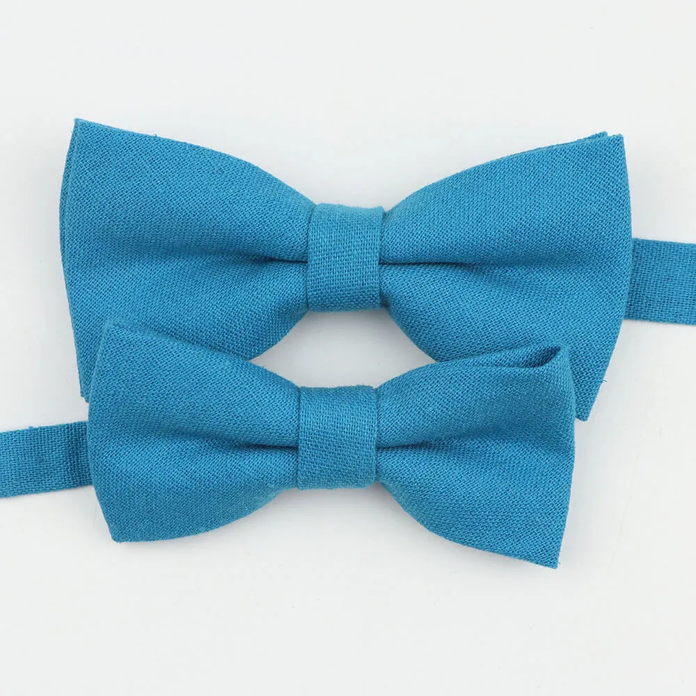Mr and Master Linen Bow Tie Sets