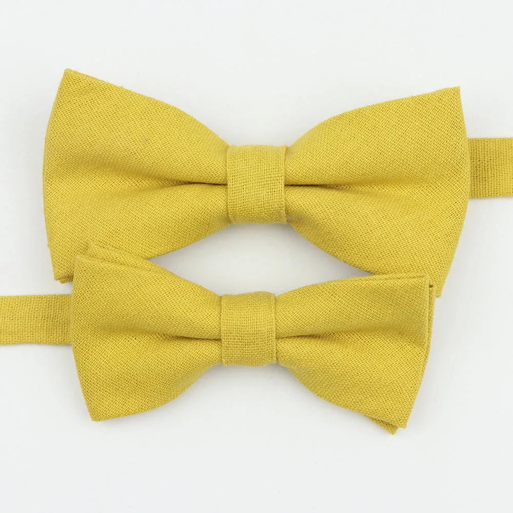 Mr and Master Linen Bow Tie Sets