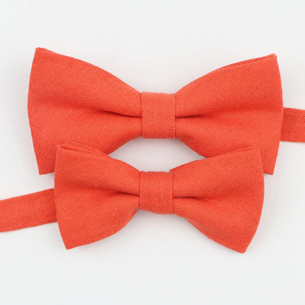Mr and Master Linen Bow Tie Sets