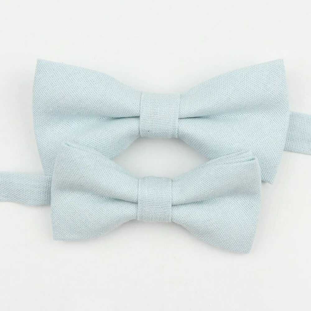 Mr and Master Linen Bow Tie Sets