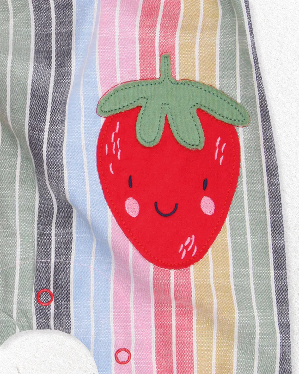 Multicoloured Strawberry Applique Romper