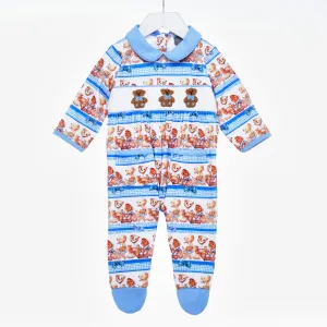 Ocean Baby Boys Smocked 3 Bears Sleepsuit (NB-18M)