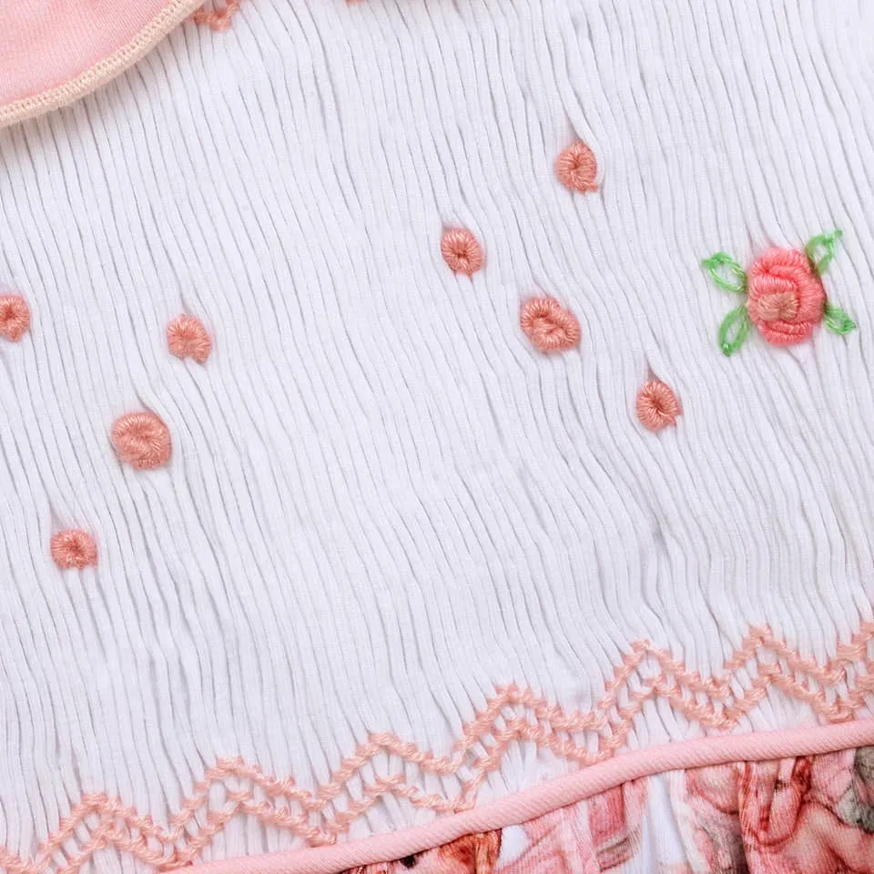 Ocean Baby Girls Fairy Tea Party Smocked Sleepsuit & Headband Set (NB-18M)