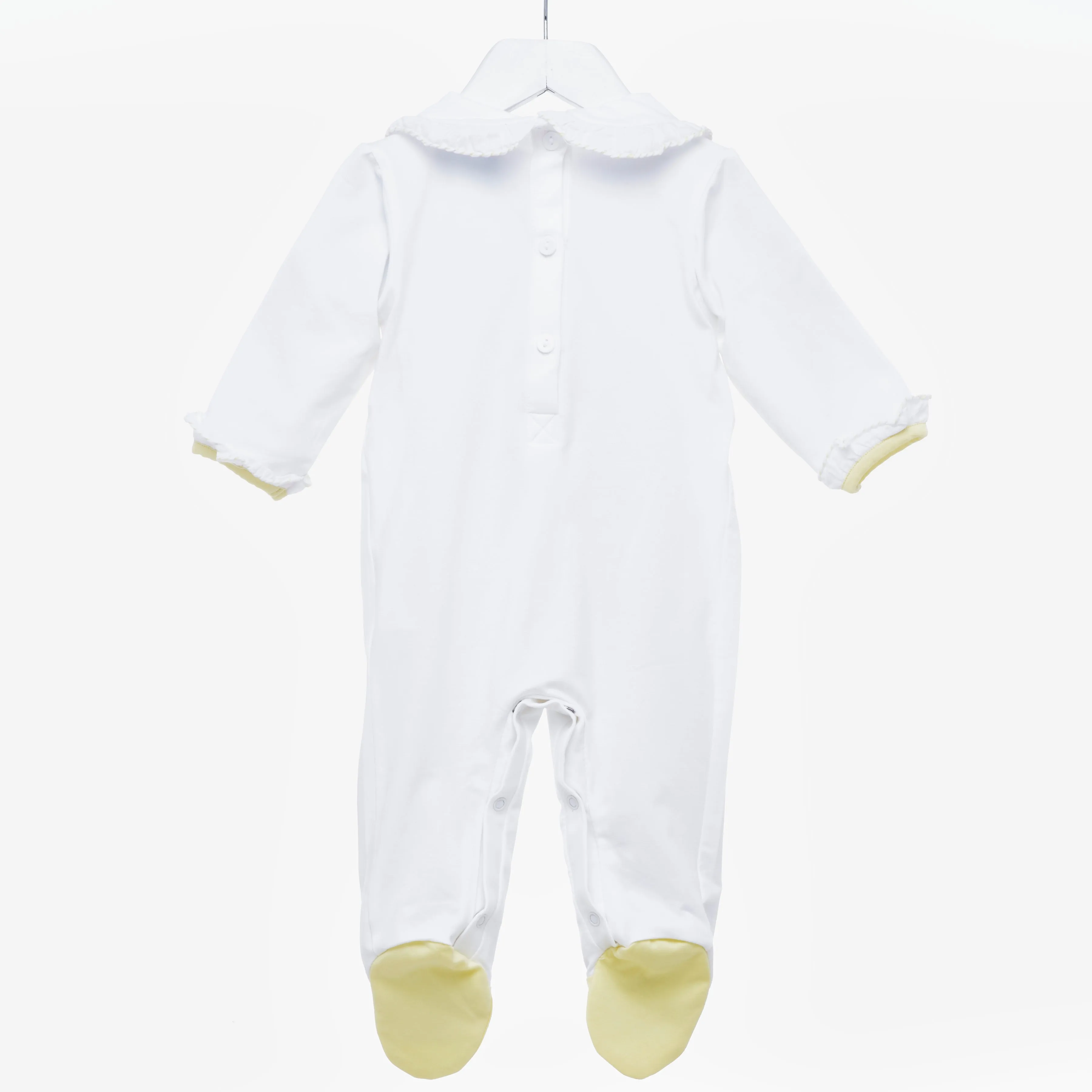 Ocean Baby Girls Lemon Smocked Sleepsuit & Headband Set (NB-18M)