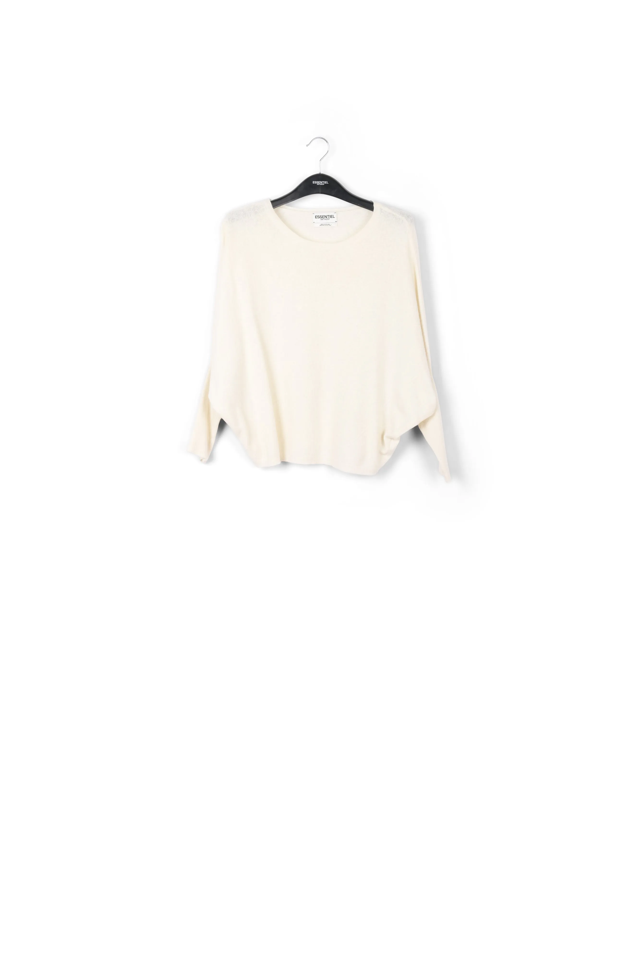 Off-white fine-knit sweater