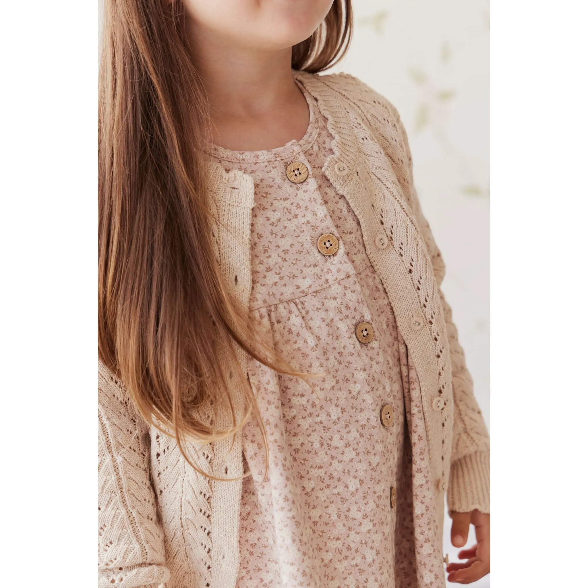 Organic Cotton Poppy Dress - Rosalie Field Rose Dust