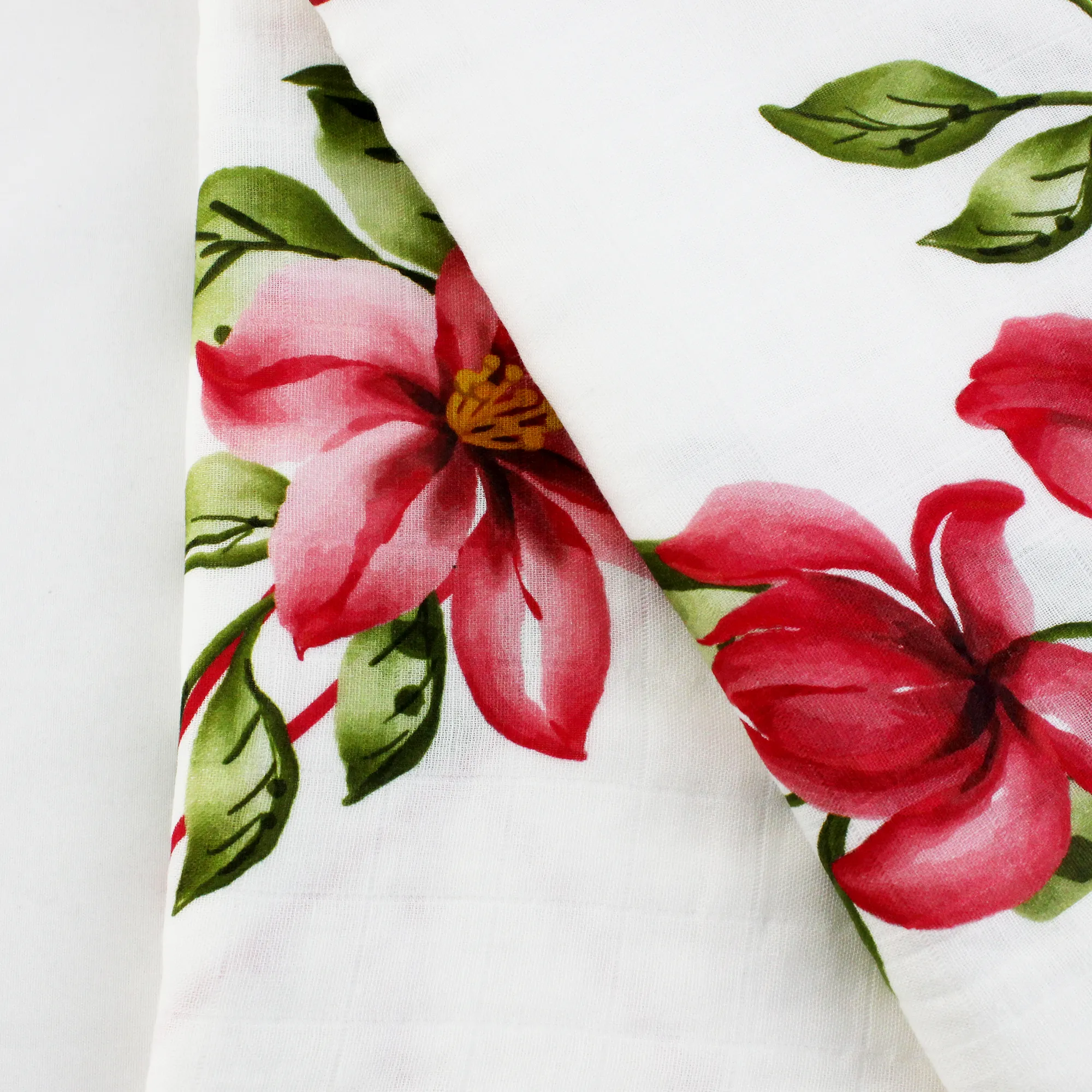 [Personalized] Endanzoo Baby Monthly Milestone Muslin Swaddle Blanket (Pink Floral)