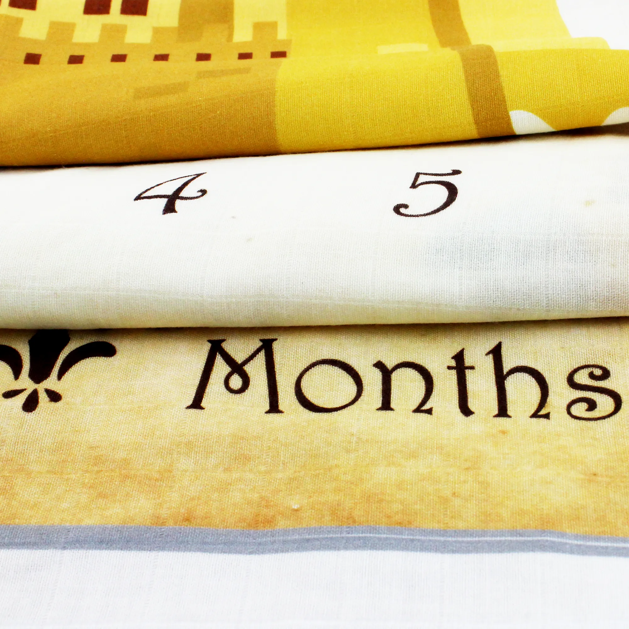 [Personalized] Endanzoo Baby Monthly Milestone Muslin Swaddle Storybook Blanket (Prince or Princess in the Royal Castle)