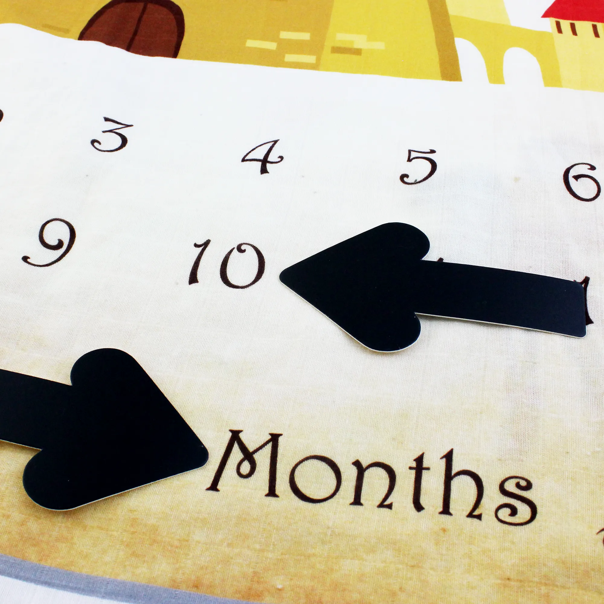 [Personalized] Endanzoo Baby Monthly Milestone Muslin Swaddle Storybook Blanket (Prince or Princess in the Royal Castle)