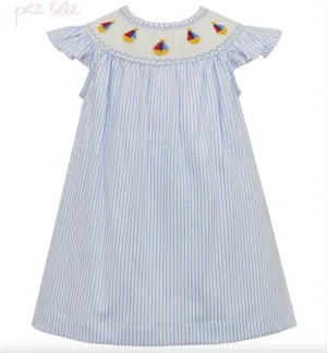 Petit Bebe- Sailboats Angel Wings Bishop Dress