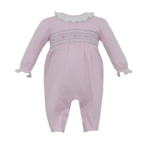 Petit Bebe Smocked Romper - Pink