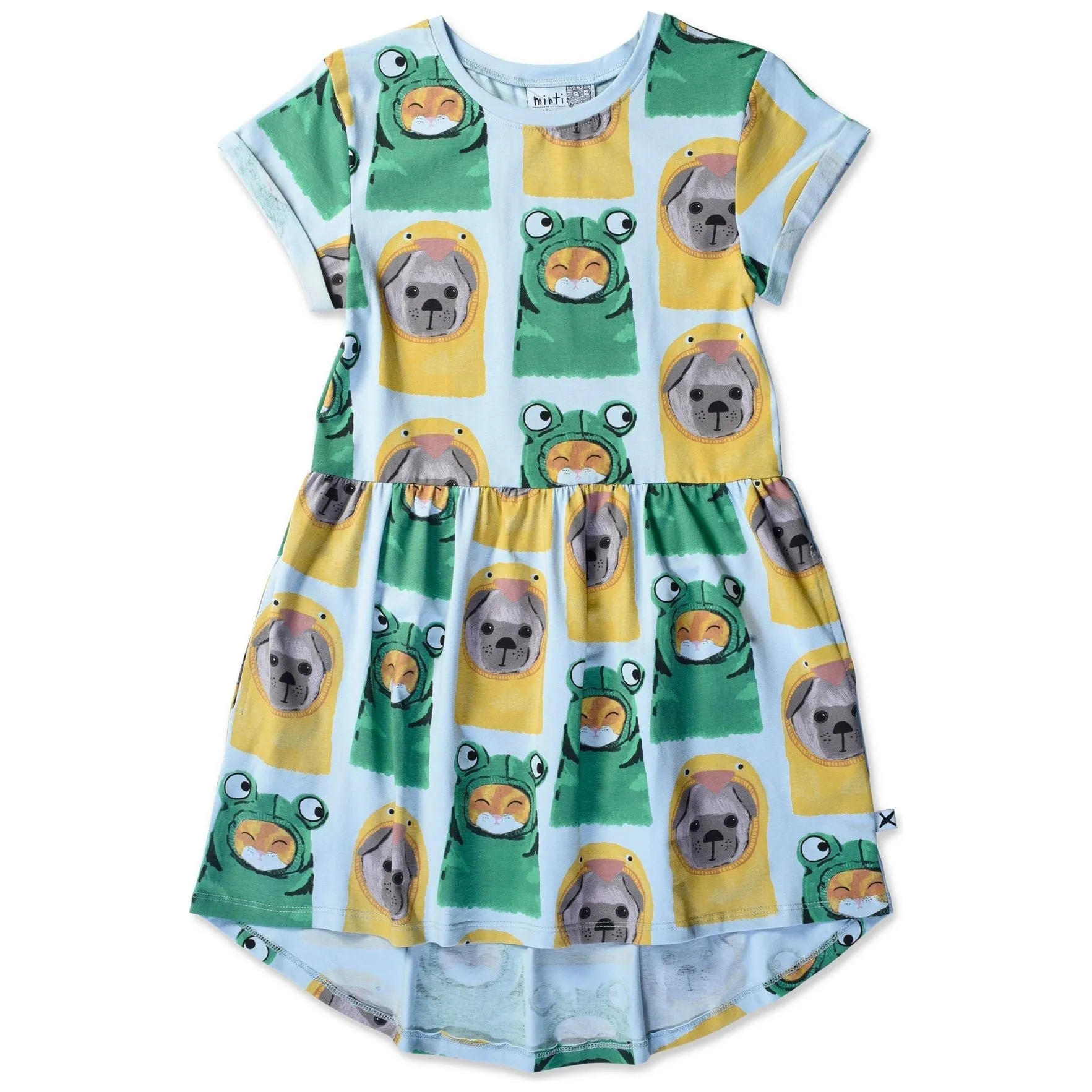 Pets In Disguise Dress - Cornflower