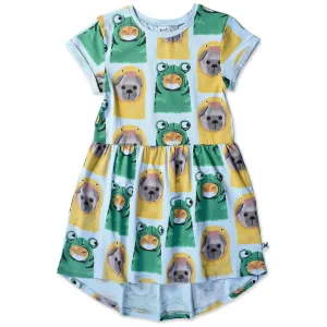 Pets In Disguise Dress - Cornflower