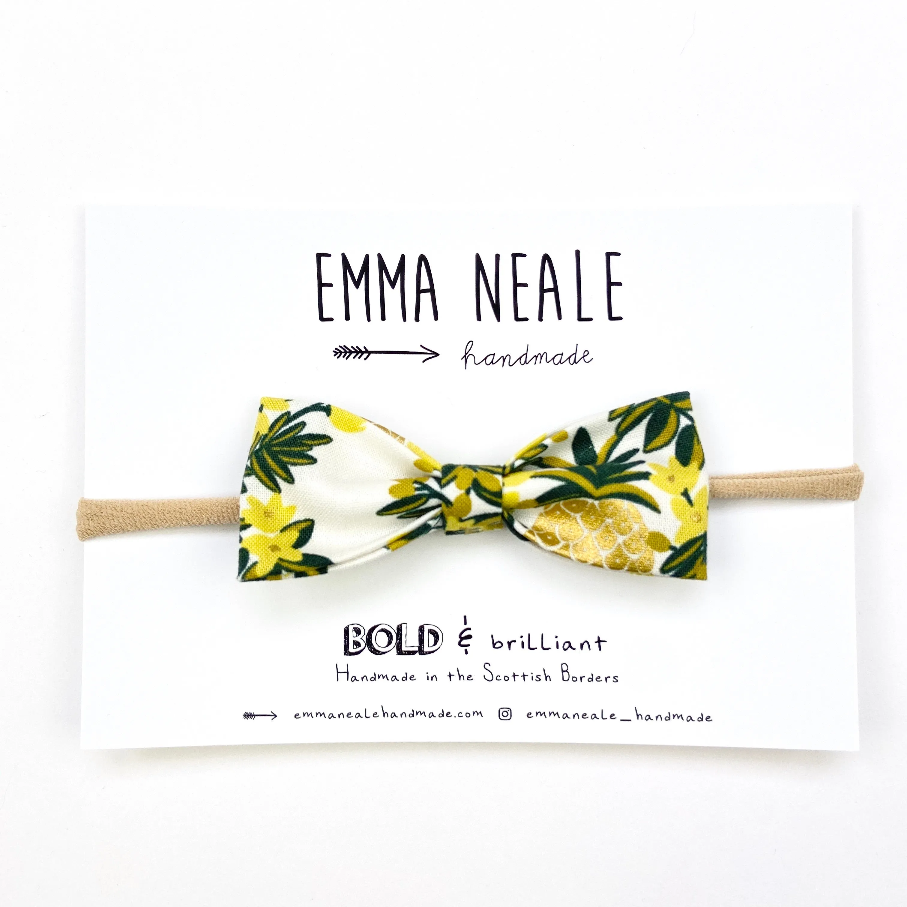 PINEAPPLE VINES RUBY BOW HEADBAND