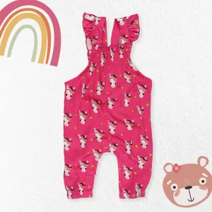 Pink Horse Print Romper