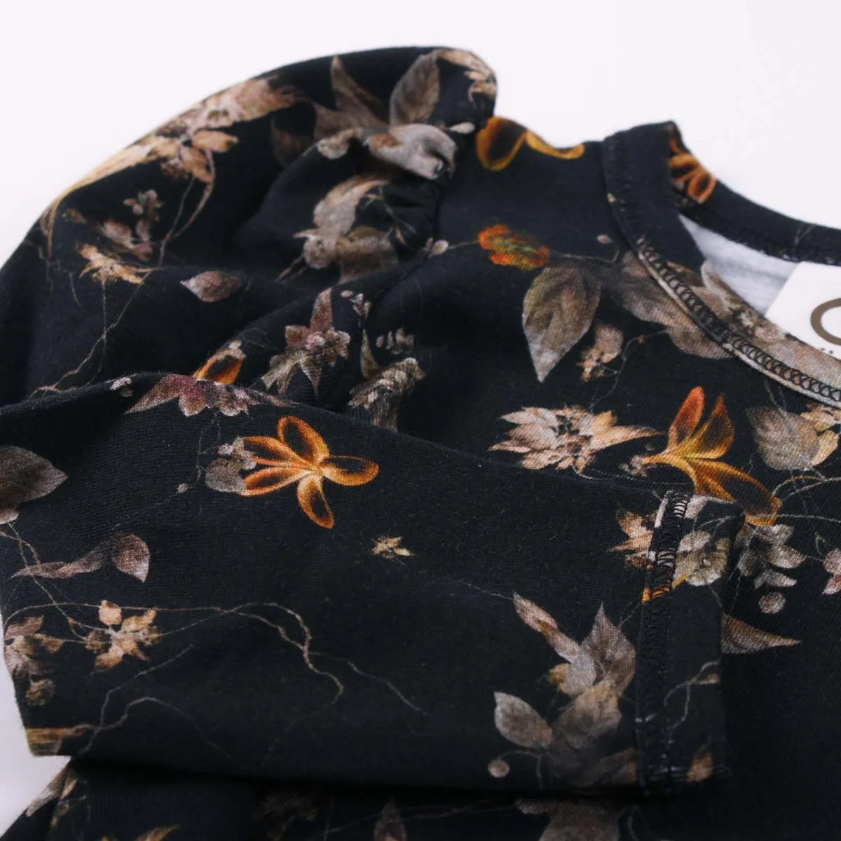 Poetry Print Dress with Puff Sleeves - Baby