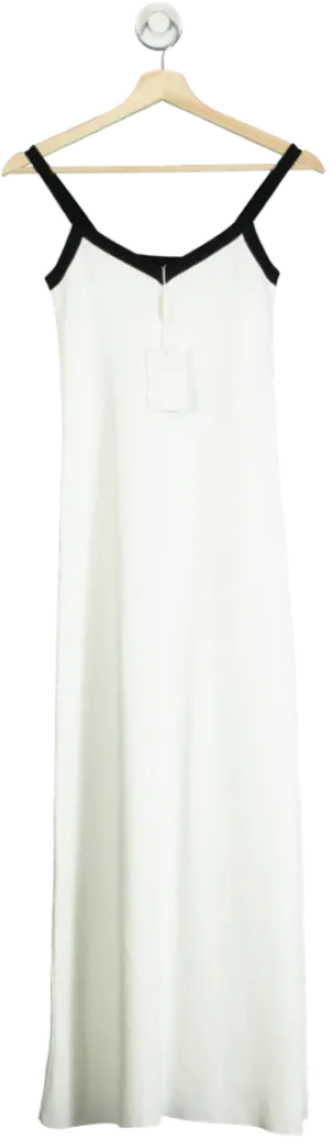 PRETTY LAVISH White Cheryl Contrast Knit Dress UK XS