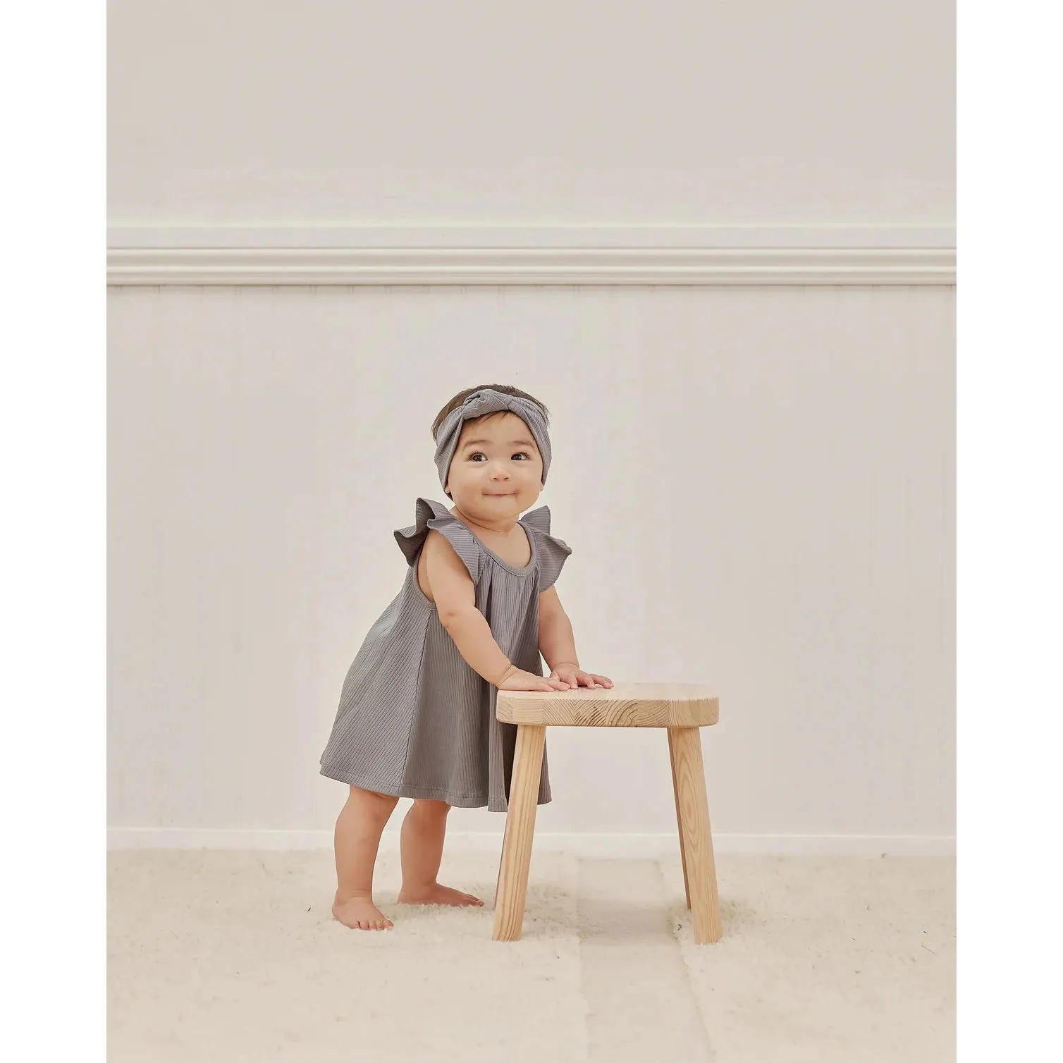 Quincy Mae Ocean Ruffle Swing Dress