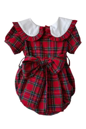"Cynthia" Red Tartan Romper