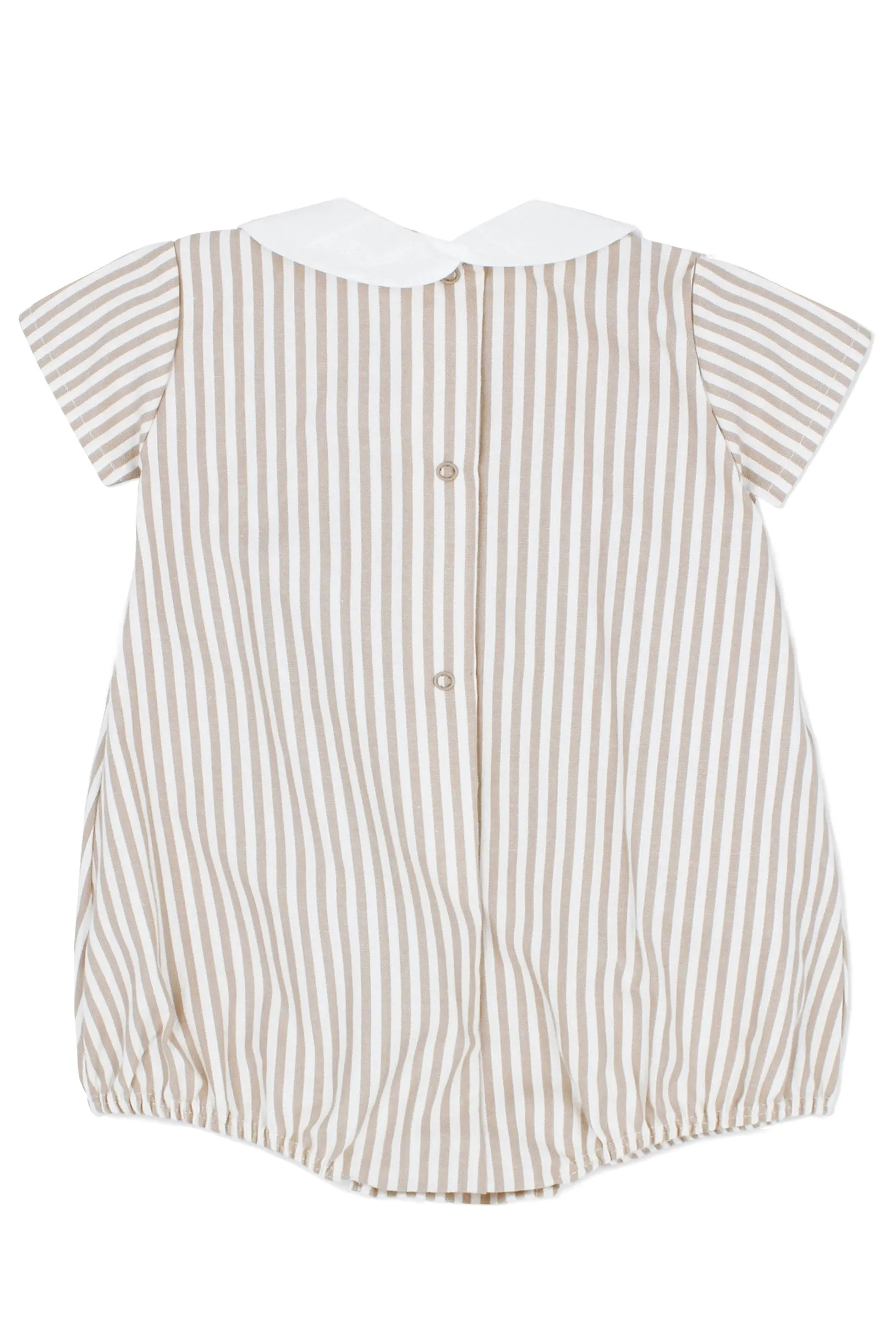 "Joseph" Beige Stripe Romper