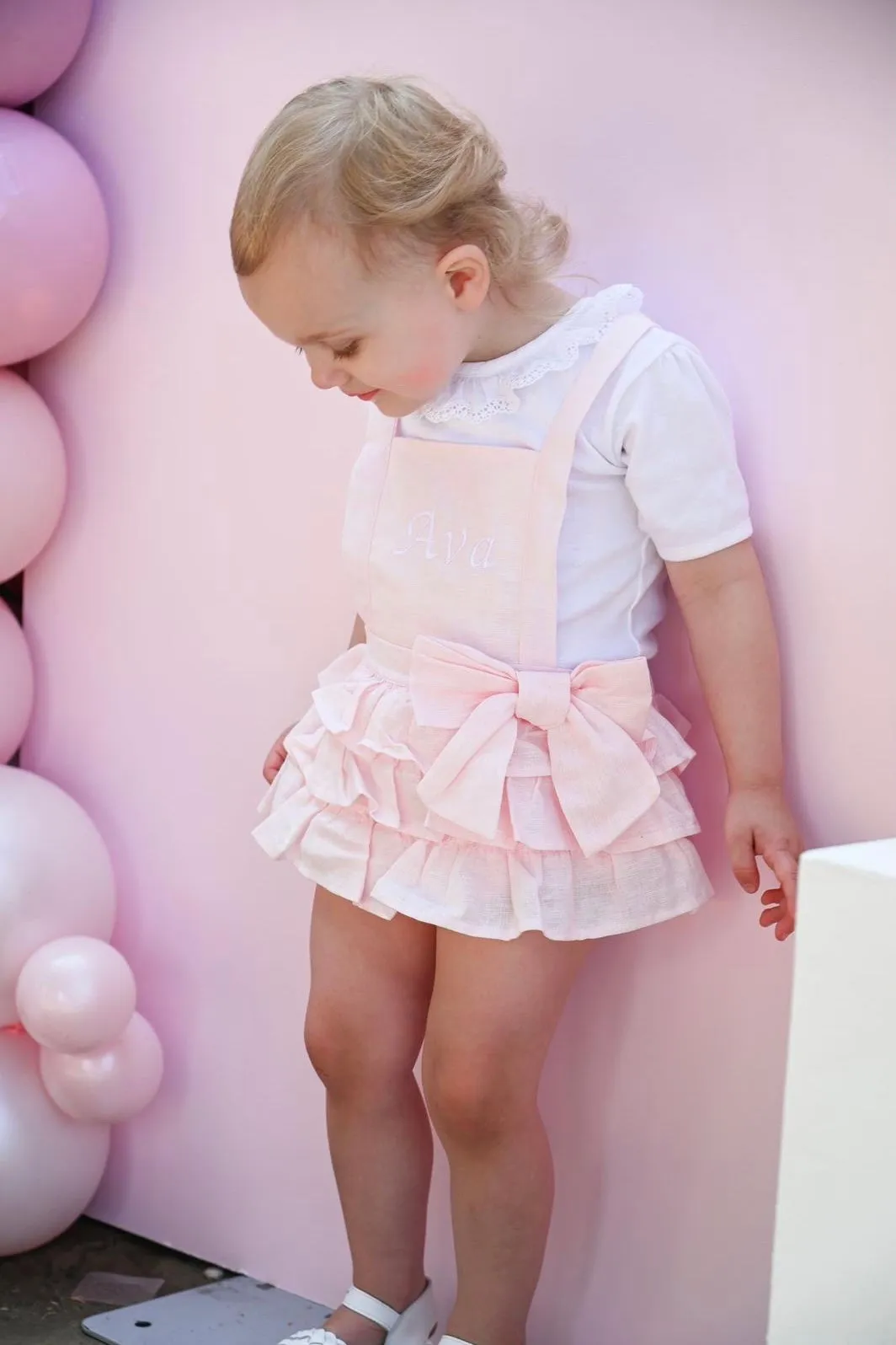 "Lenore" Ruffle Dungaree Romper