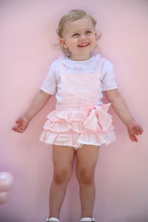"Lenore" Ruffle Dungaree Romper